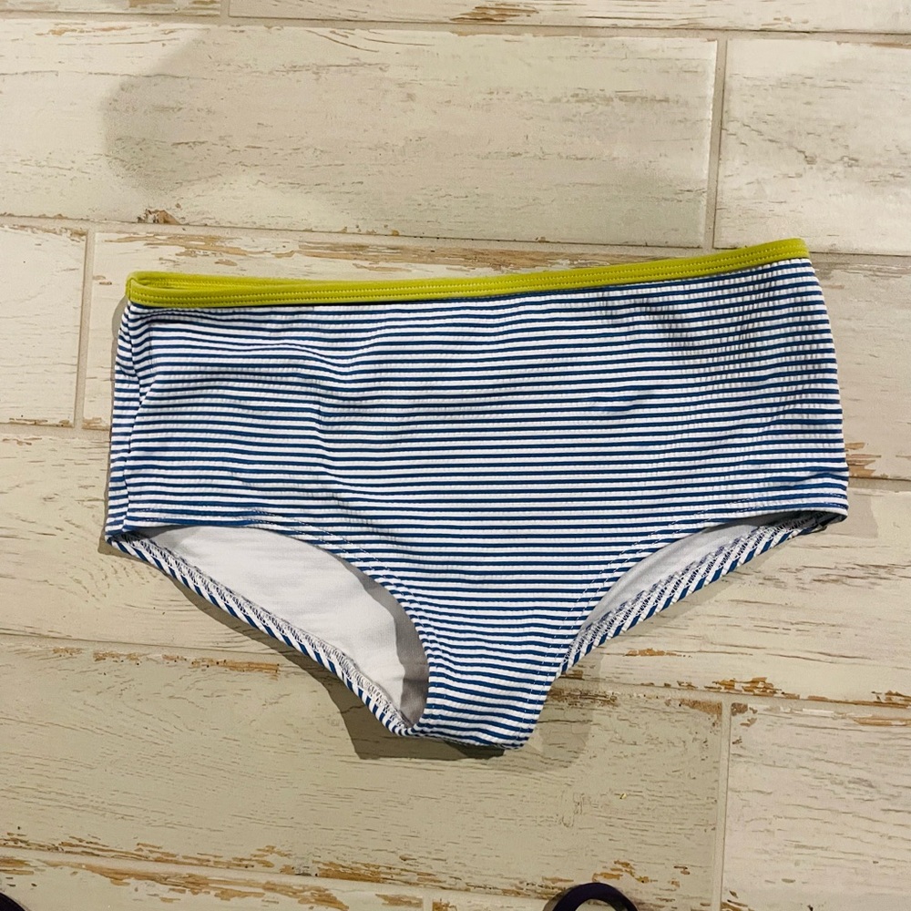 Blue striped medium swim suit bottoms